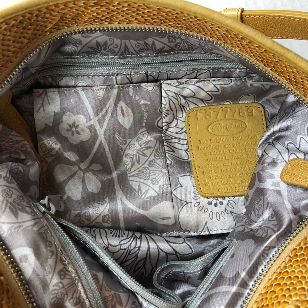 Brighton Yellow Faux Python Leather Crossbody - image 6